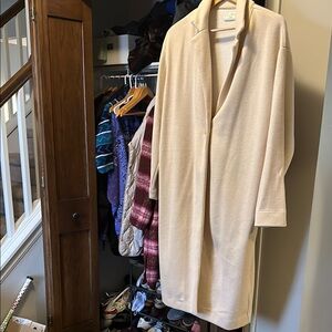 Cream Long Coat Coatigan